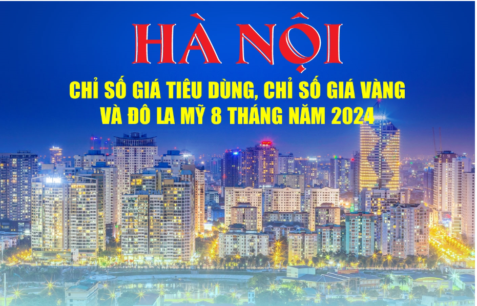 Hà Nội: Chỉ số giá tiêu dùng (CPI) 8 tháng năm 2024 tăng 5,24%