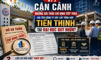 Kỳ 3: Cận cảnh những gói thầu chỉ định tiếp theo gọi tên Công ty Xây lắp Tổng hợp Tiến Thịnh tại Đại học Quy Nhơn?