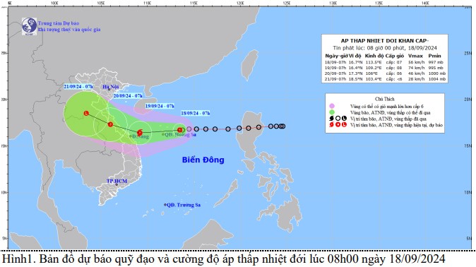 Từ 18-20/9, ở Bắc và Trung Trung Bộ có mưa to đến rất to