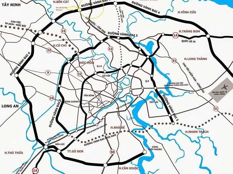 Sớm hoàn thành tuyến đường vành đai 4 đi qua 5 tỉnh phía Nam