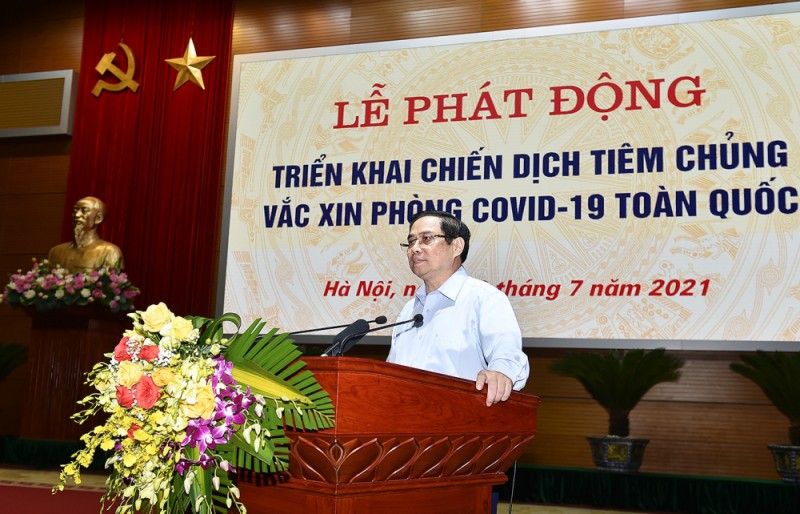 Thủ tướng Phạm Minh Chính phát động triển khai Chiến dịch tiêm chủng vaccine phòng COVID-19 trên toàn quốc