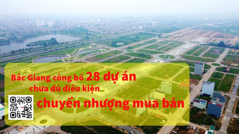 Bắc Giang công bố 28 dự án chưa đủ điều kiện chuyển nhượng mua bán