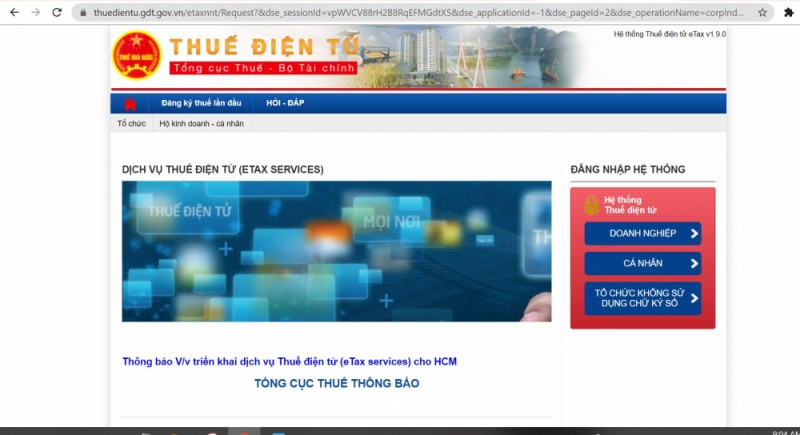 Triển khai ứng dụng thuế điện tử trên thiết bị di động