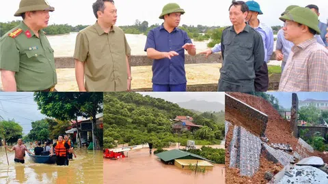 Thái Nguyên và Bắc Giang ứng phó với ngập úng, sạt lở