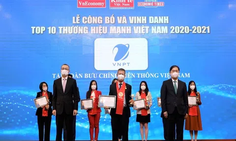 VNPT được vinh danh trong TOP 10 Thương hiệu mạnh Việt Nam 2020 - 2021