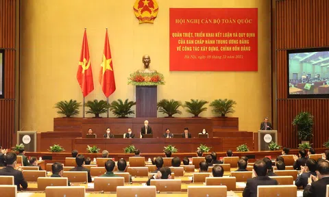 Đảng ủy Ủy ban Quản lý vốn nhà nước tại doanh nghiệp tham dự trực tuyến Hội nghị cán bộ toàn quốc về công tác xây dựng, chỉnh đốn Đảng