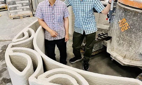 Dùng thủy tinh tái chế thay thế cát trong bê tông in 3D