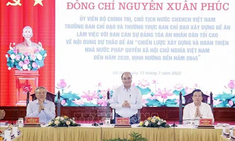 Chủ tịch nước: Xây dựng tòa án phát triển tiên tiến, hiện đại, vì nhân dân phục vụ