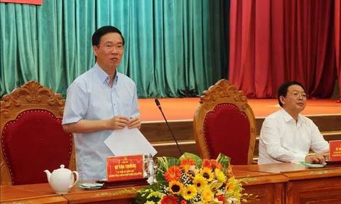 Thường trực Ban Bí thư Võ Văn Thưởng làm việc tại tỉnh Bình Định