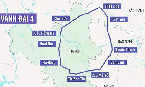 Hà Nội công bố chỉ giới đường đỏ tuyến Vành đai 4, đoạn từ cầu Hồng Hà đến Quốc lộ 18