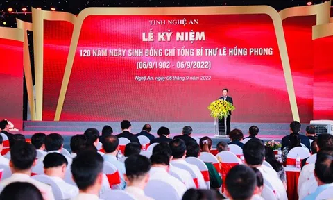 Kỷ niệm trọng thể 120 năm Ngày sinh Tổng Bí thư Lê Hồng Phong