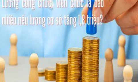 Lương công chức, viên chức tăng bao nhiêu nếu lương cơ sở tăng 1,8 triệu?