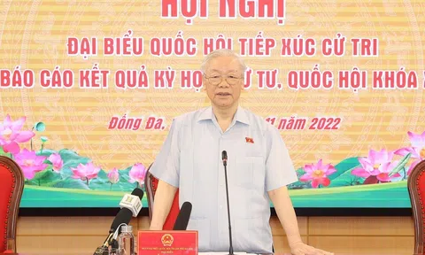 Tổng Bí thư Nguyễn Phú Trọng tiếp xúc cử tri Hà Nội