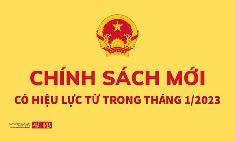 Những chính sách mới nổi bật có hiệu lực trong tháng 1 năm 2023