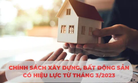 Chính sách xây dựng, bất động sản nổi bật có hiệu lực từ tháng 03/2023