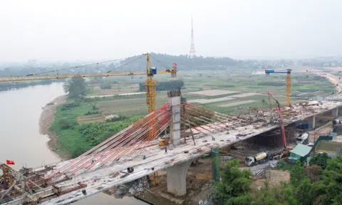 Cây cầu lớn nhất Thái Nguyên sẽ thông xe vào tháng 8, sau hơn 2 năm thi công