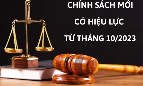 Những chính sách nổi bật có hiệu lực trong tháng 10-2023