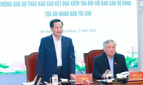 Thông qua dự thảo Báo cáo kiểm tra đối với Ban Cán sự Đảng Tòa án nhân dân Tối cao