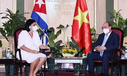 Chủ tịch nước Nguyễn Xuân Phúc tiếp các tổ chức hữu nghị Cuba-Việt Nam