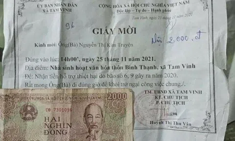 Quảng Nam: Dân nhận hỗ trợ thiệt hại mưa bão chỉ 2.000 đồng, xã khẳng định đúng quy định