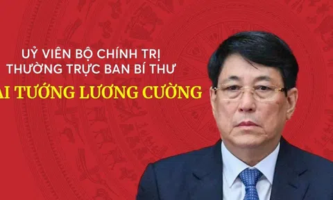 [INFOGRAPHICS] Tiểu sử đồng chí Đại tướng Lương Cường, Ủy viên Bộ Chính trị, Thường trực Ban Bí thư