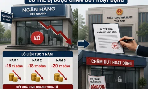 Chi nhánh ngân hàng lỗ liên tục 3 năm có thể bị buộc chấm dứt hoạt động
