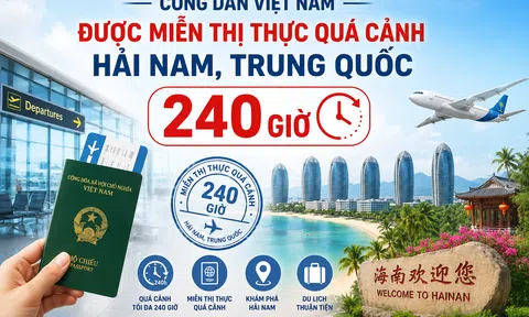Công dân Việt Nam được miễn thị thực quá cảnh Hải Nam, Trung Quốc 240 giờ