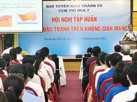 Cụm thi đua số 7 Ban Tuyên giáo Thành ủy TP Hồ Chí Minh tổ chức tập huấn kỹ năng đấu tranh trên không gian mạng