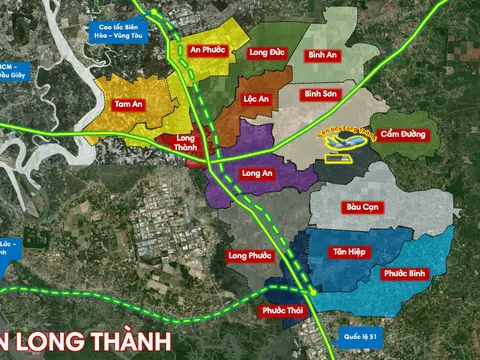 Quy hoạch 5 phân vùng phát triển tại Long Thành, nâng đô thị loại III vào năm 2030