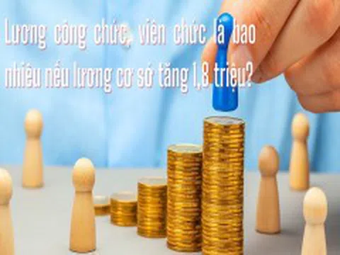 Lương công chức, viên chức tăng bao nhiêu nếu lương cơ sở tăng 1,8 triệu?