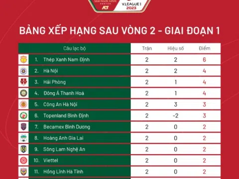 Vòng 2 V.League 2023: Hà Nội FC và Nam Định thăng hoa