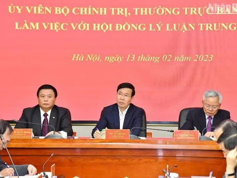 Thường trực Ban Bí thư Võ Văn Thưởng làm việc với Hội đồng Lý luận Trung ương