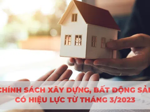 Chính sách xây dựng, bất động sản nổi bật có hiệu lực từ tháng 03/2023