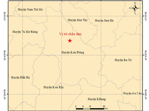 Kon Tum: Liên tiếp xảy ra 4 trận động đất tại huyện Kon Plông