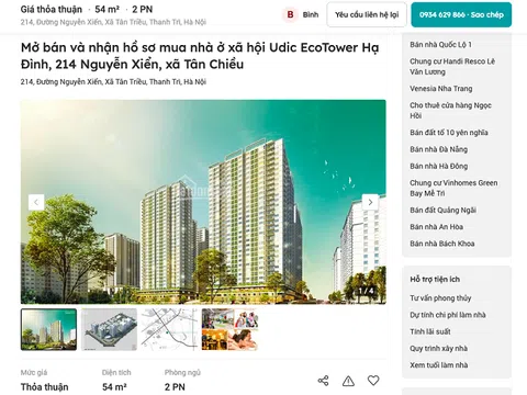 Chủ đầu tư UDIC khẳng định dự án UDIC EcoTower chưa đủ điều kiện để mở bán