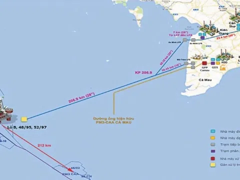 Sắp triển khai dự án đường ống khí Lô B - Ô Môn dài 431 km, vốn đầu tư hơn 1,2 tỷ USD