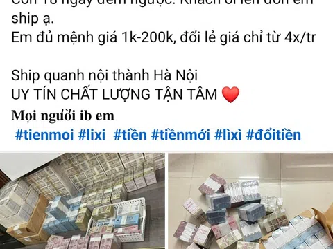 Đổi tiền lì xì hưởng chênh lệch có vi phạm pháp luật?