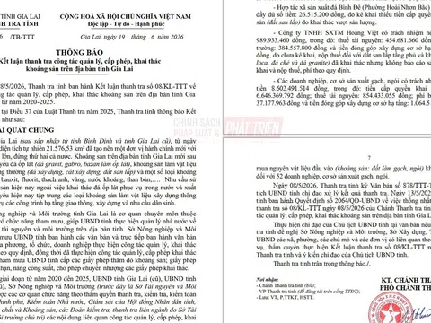 Gia Lai: Hàng loạt bất cập trong quản lý khoáng sản, kiến nghị truy thu hơn 9,6 tỷ đồng
