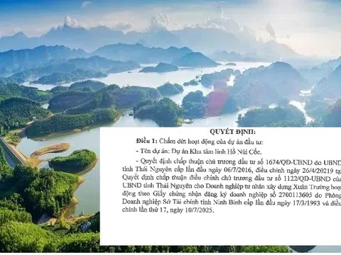 Dự án 15.000 tỷ đồng của Xuân Trường ở Thái Nguyên bị dừng hoạt động