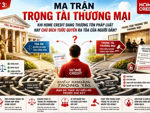 Kỳ 3: Ma trận Trọng tài thương mại – Khi Home Credit đang thượng tôn pháp luật hay chủ đích tước quyền ra Tòa của người dân?