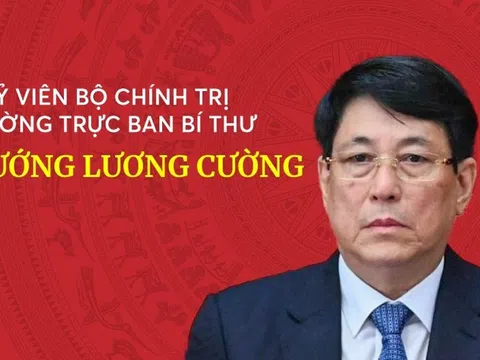 [INFOGRAPHICS] Tiểu sử đồng chí Đại tướng Lương Cường, Ủy viên Bộ Chính trị, Thường trực Ban Bí thư