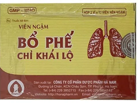 Không đủ tiêu chuẩn chất lượng, bổ phế Chỉ Khái Lộ bị thu hồi
