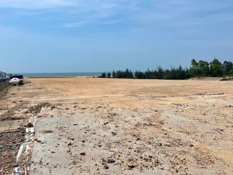 Chưa hoàn thành đánh giá tác động môi trường Nhà máy sản xuất bột cá Hòn La đã san ủi mặt bằng