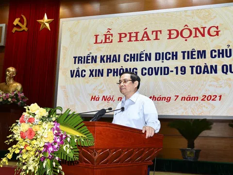 Thủ tướng Phạm Minh Chính phát động triển khai Chiến dịch tiêm chủng vaccine phòng COVID-19 trên toàn quốc